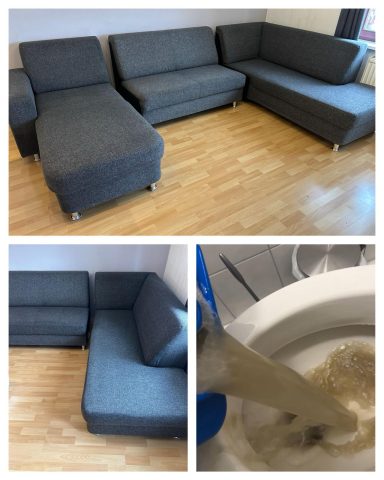 U-Sofa Reinigung – Vorher & Nachher Polsterreinigung Sofa Vorher Nachher Tiefenreinigung